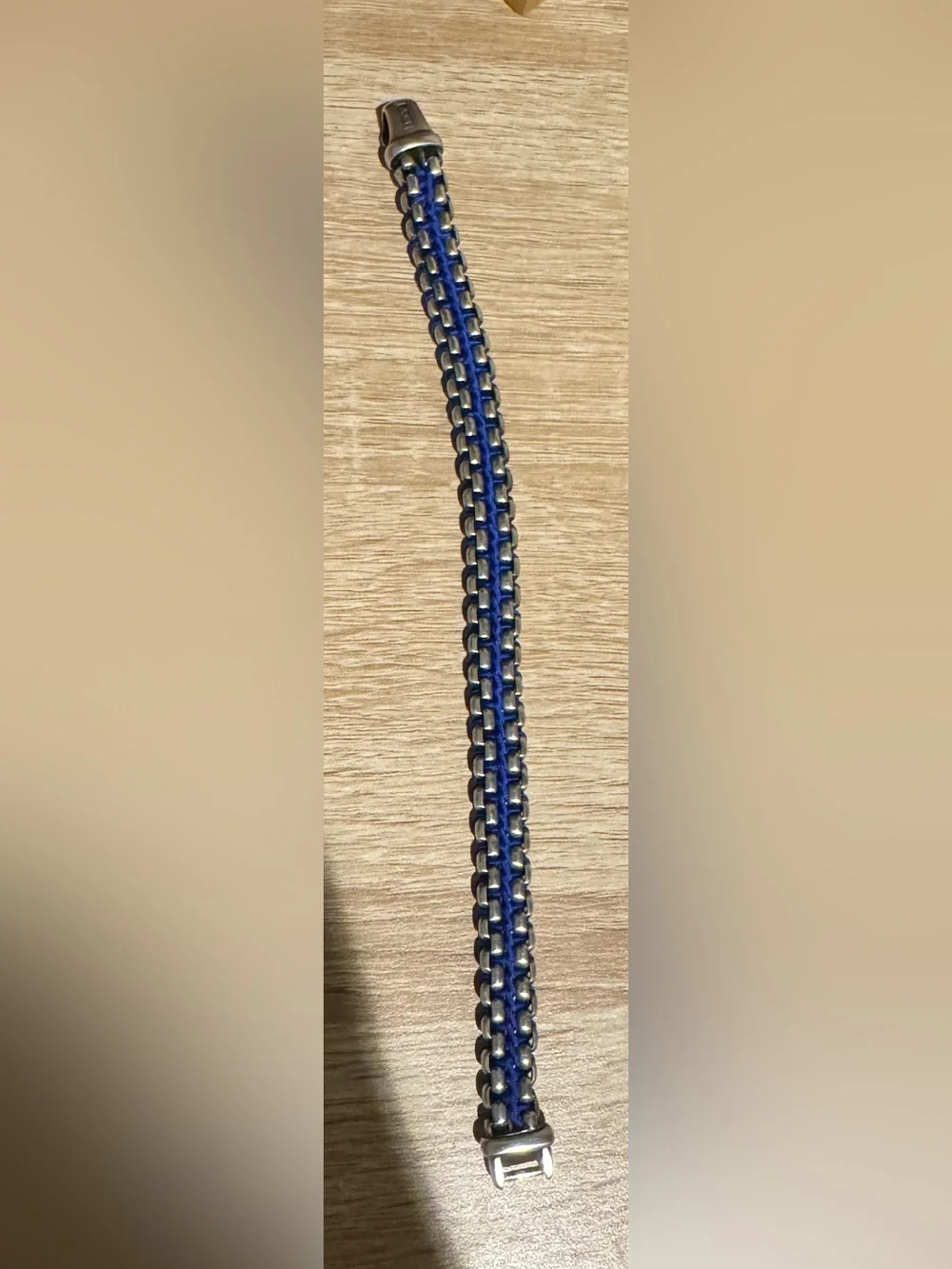 David Yurman Woven Blue Silver Box Bracelet